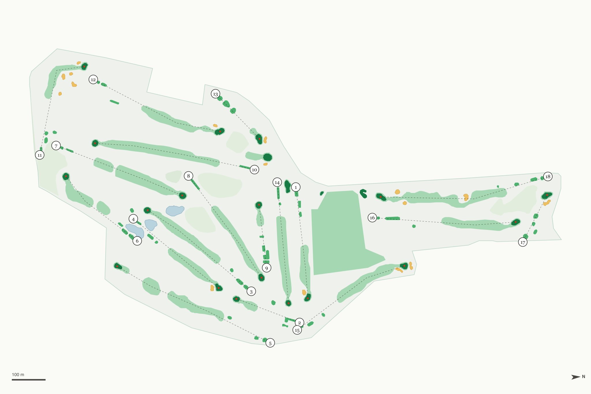 Map of Winding River Golf Course