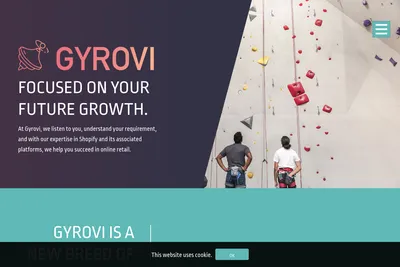 Screenshot of the Gyrovi Technology homepage