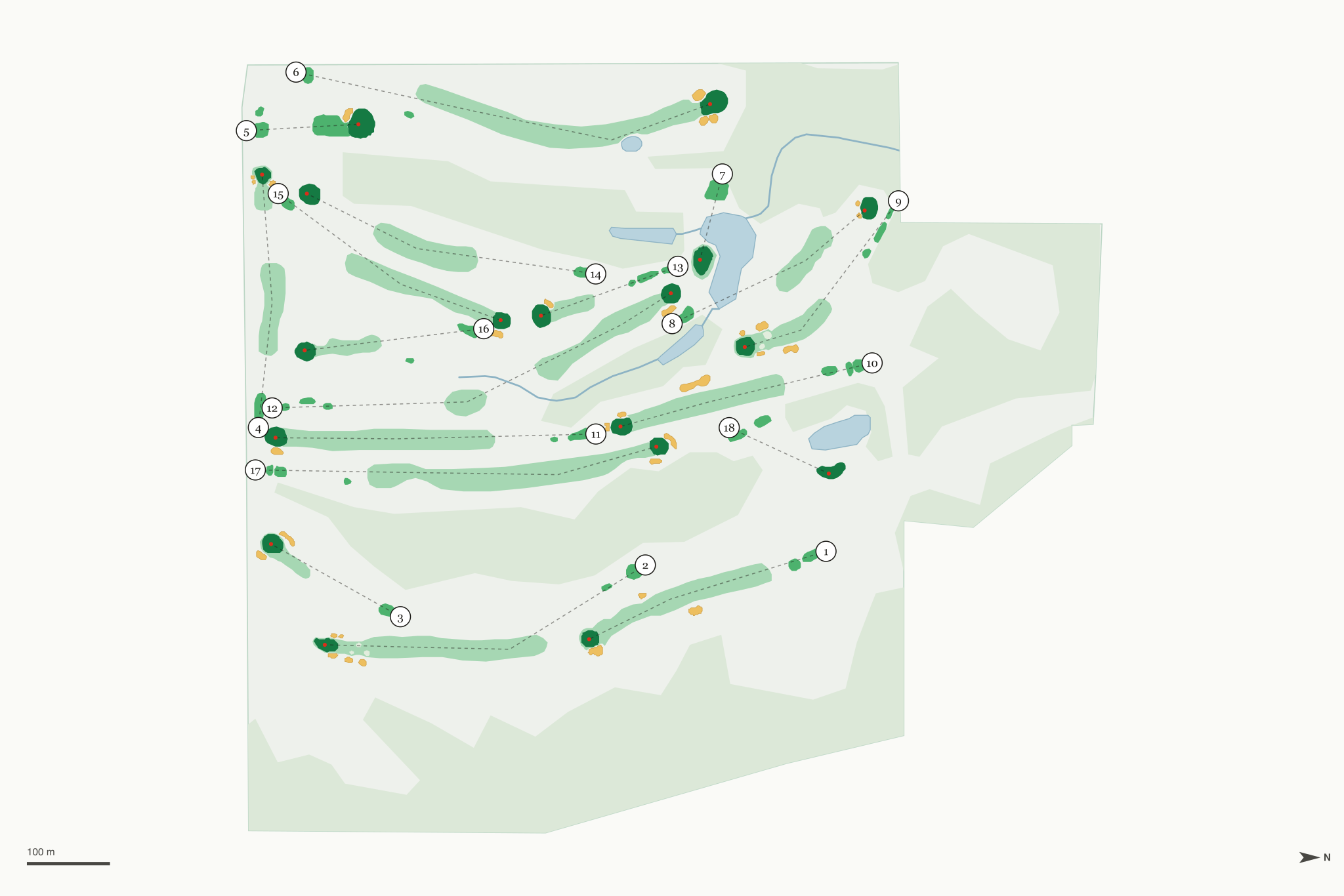 Map of Indian Bluff Golf Course