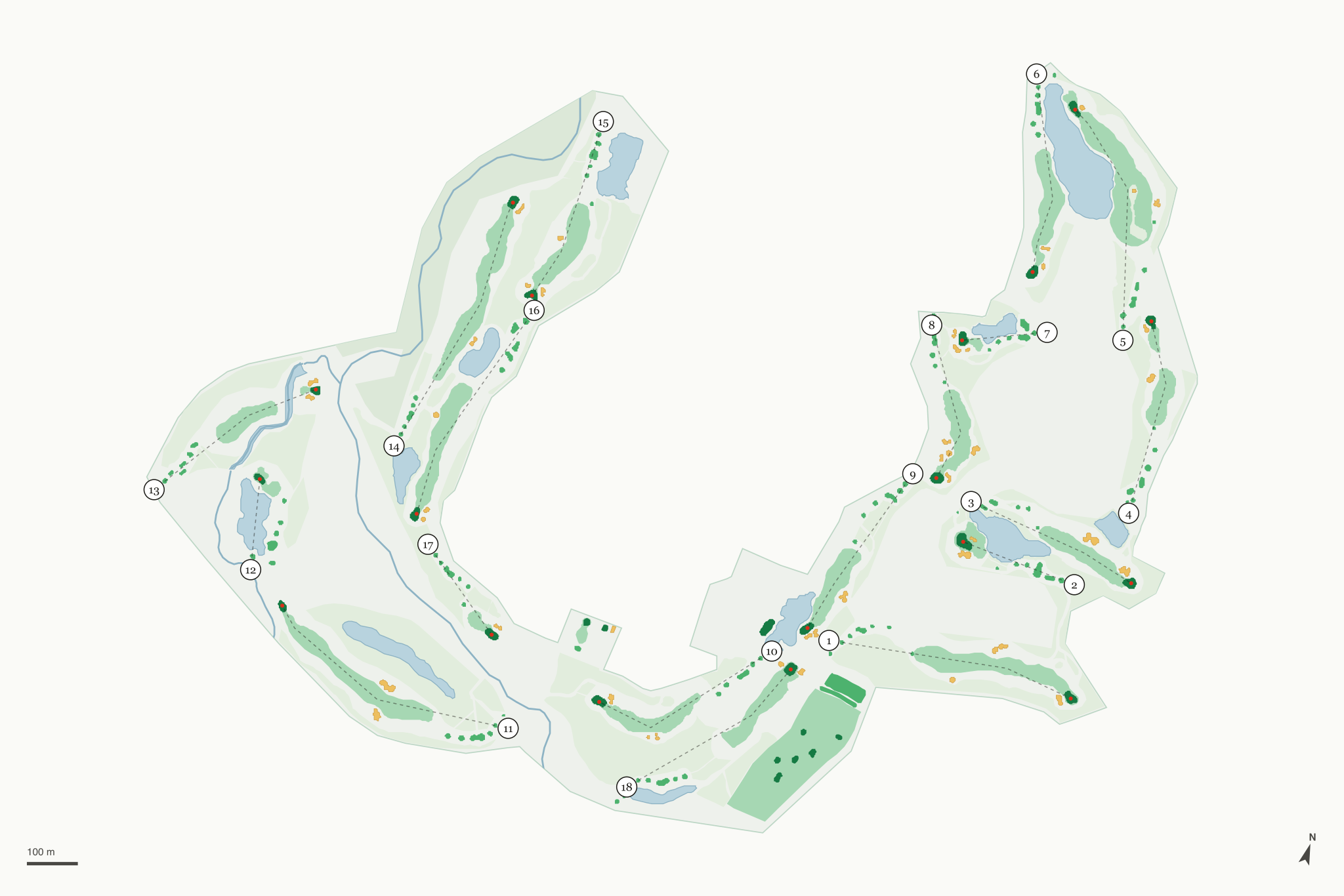 Map of Westchester Golf Course