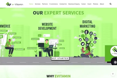 Screenshot of the Evitamin Business Consulting Pvt Ltd homepage