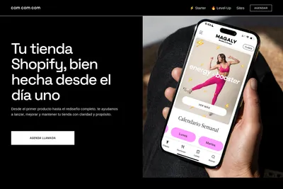 Screenshot of the comcomcom homepage