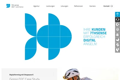 Screenshot of the 7thSENSE GmbH homepage