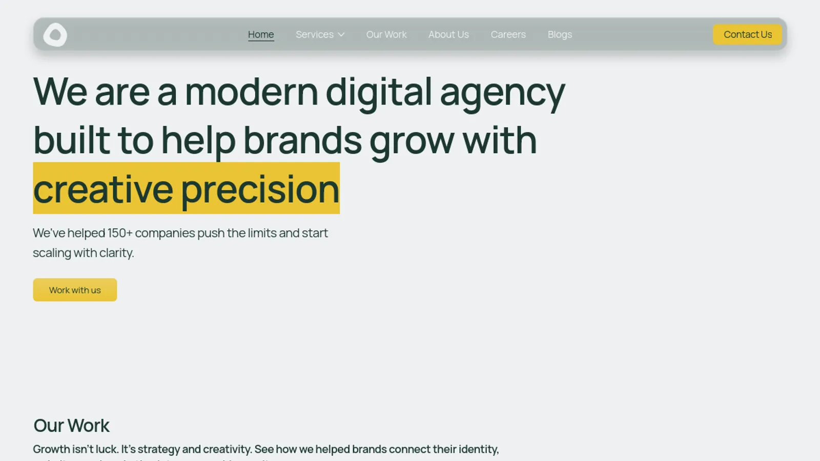 Screenshot of the avocadots homepage