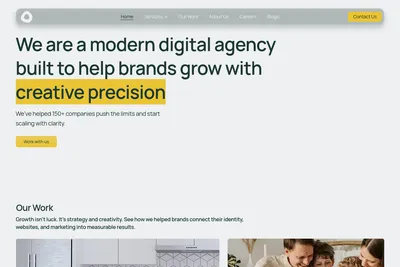 Screenshot of the avocadots homepage