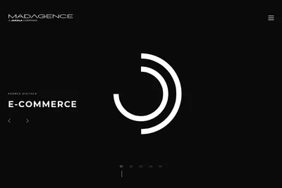 Screenshot of the Madagence homepage