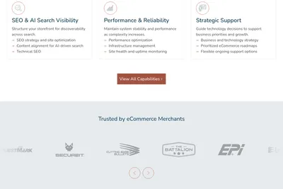 Screenshot of the Smart Solutions homepage
