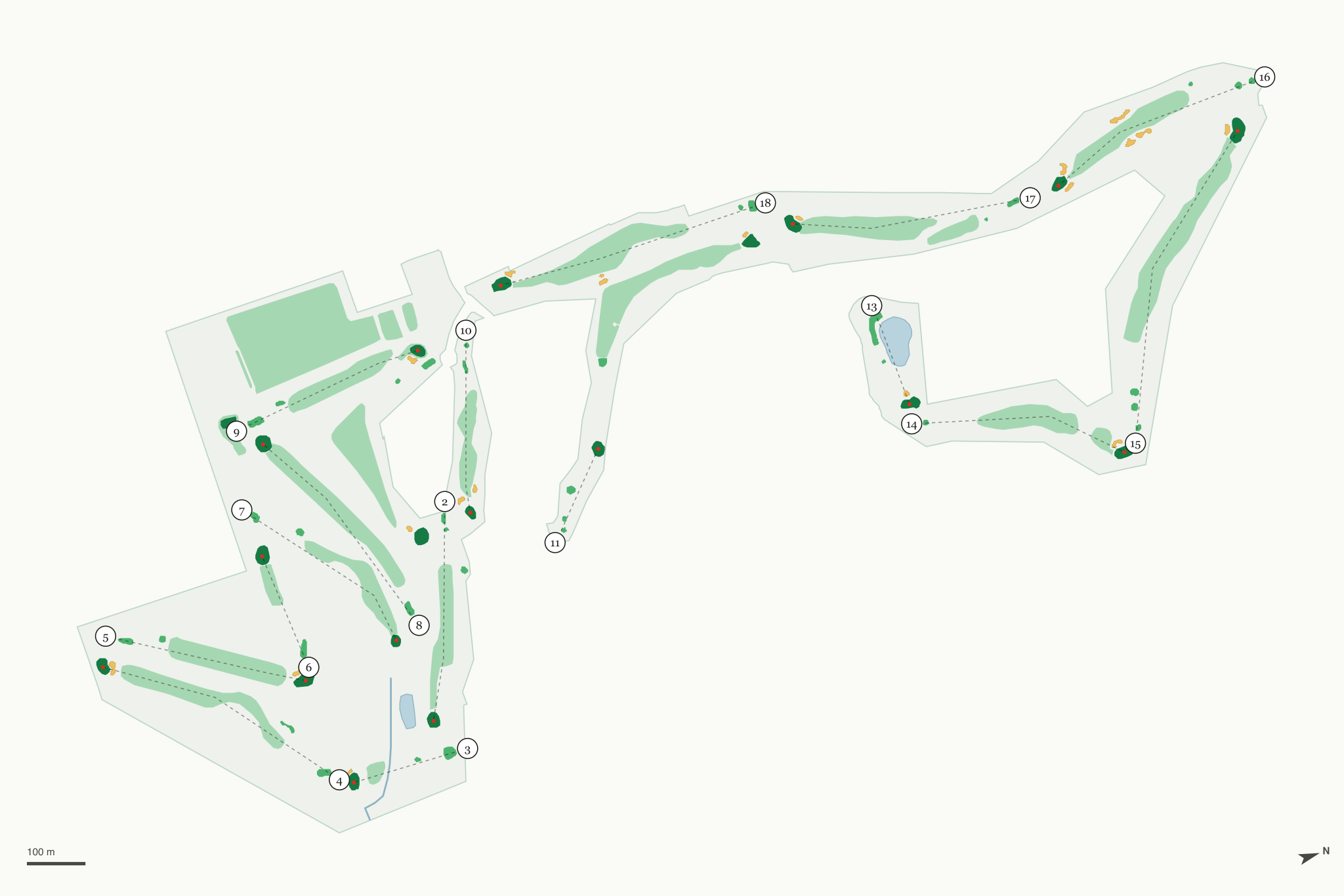 Map of Cedar Ridge Golf Course