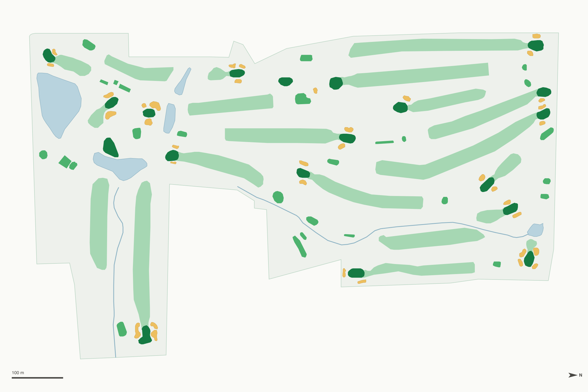 Map of Krueger-Haskell Golf Course