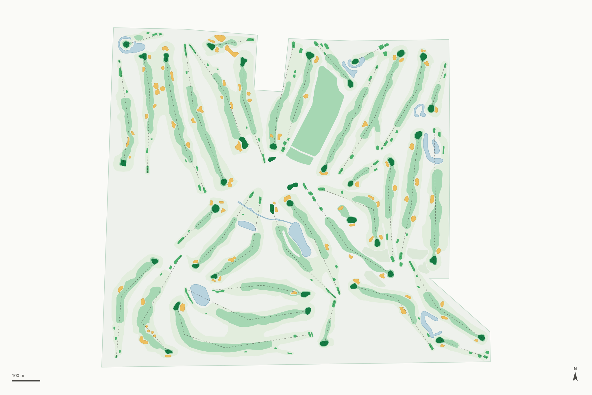 Map of Emerald Greens Golf Course