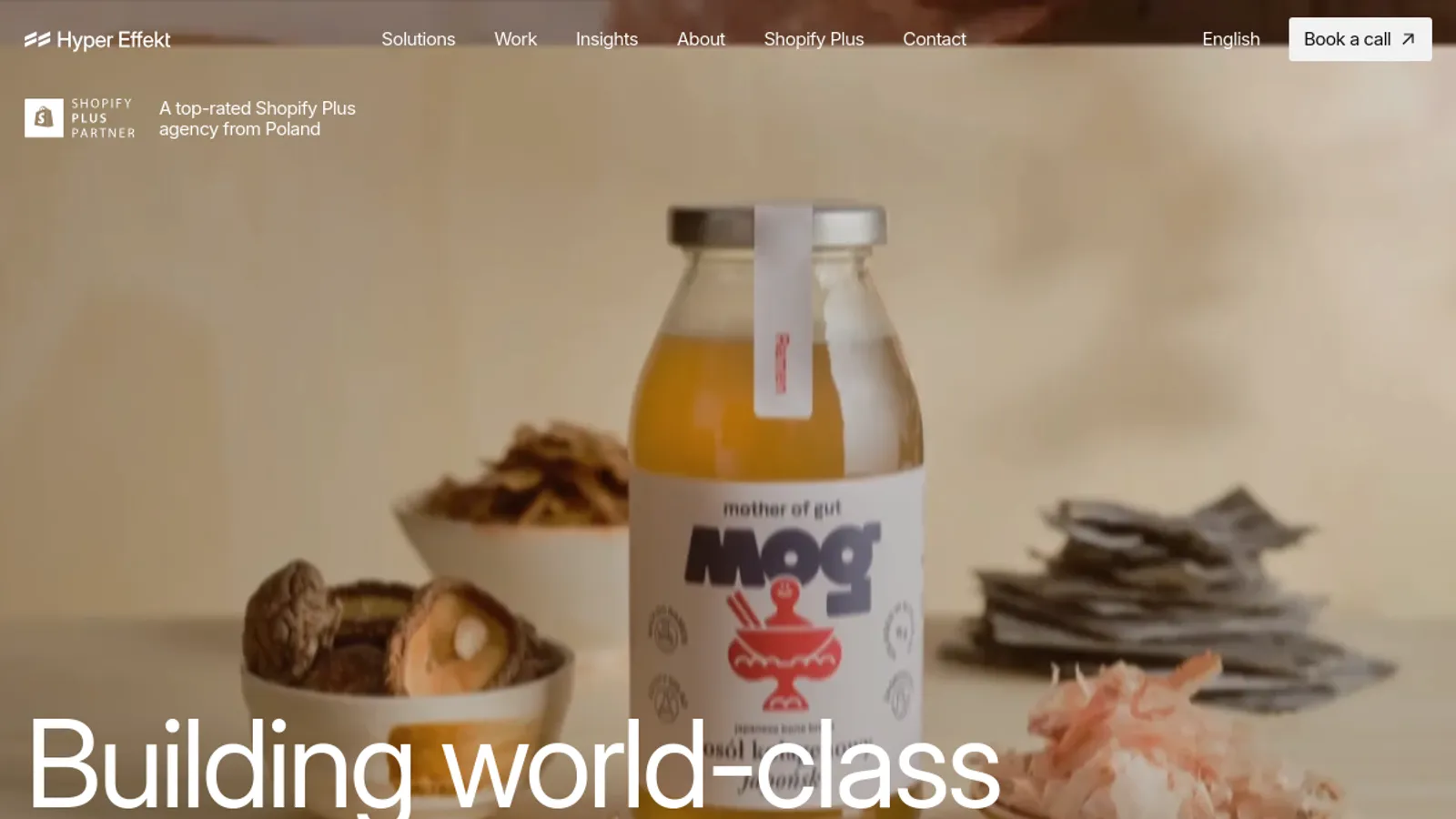 Screenshot of the Hyper Effekt homepage