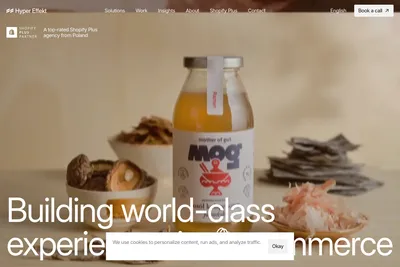Screenshot of the Hyper Effekt homepage