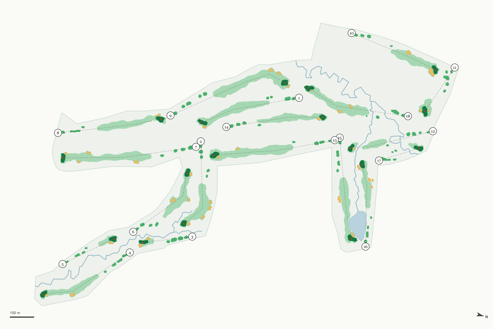 Map of Shoal Creek Golf Course
