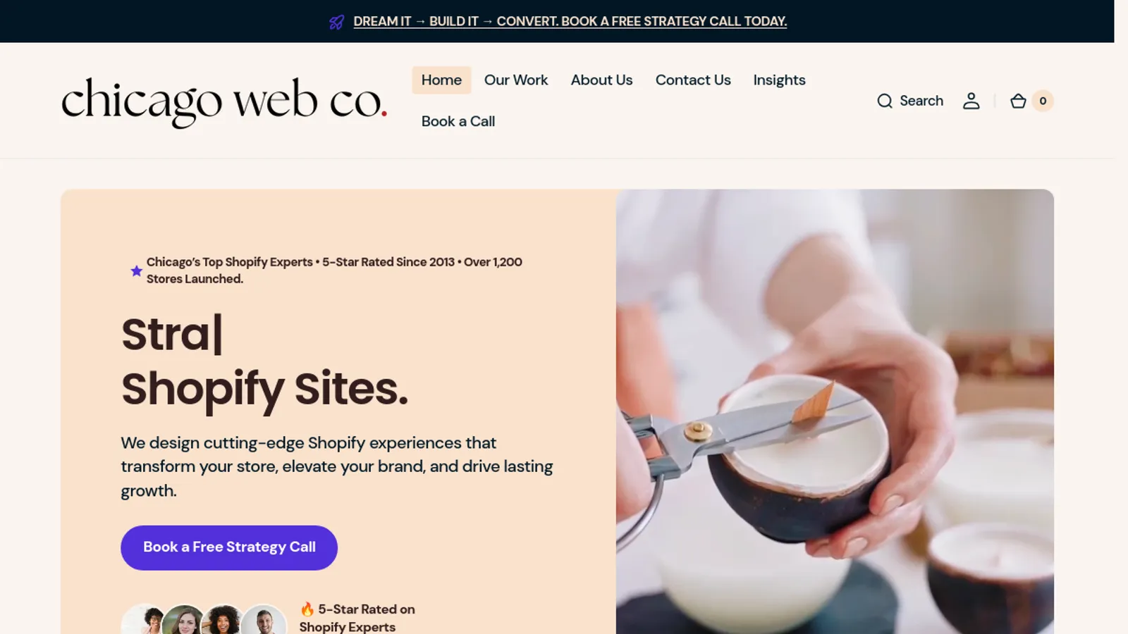 Screenshot of the The Chicago Web Co. homepage