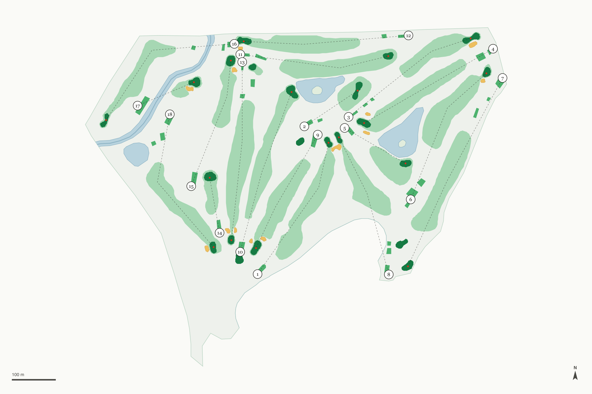 Map of Wandermere Golf Course