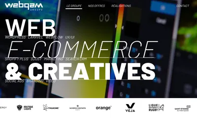 Screenshot of the Webqam Groupe homepage