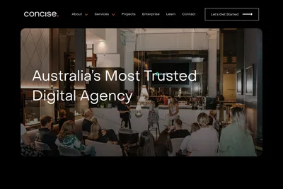 Screenshot of the Concise Digital (Spring Web) homepage