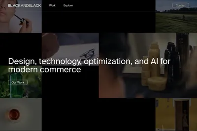 Screenshot of the Black & Black homepage