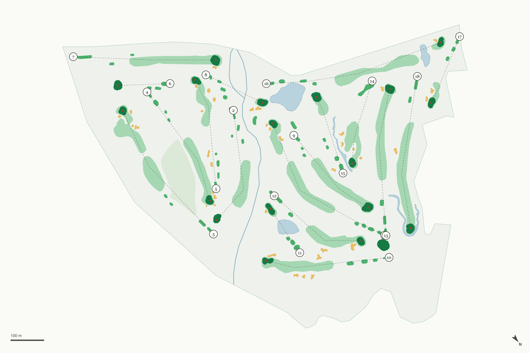 Map of Orchard Creek Golf Club