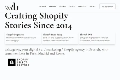 Screenshot of the wtb.agency homepage