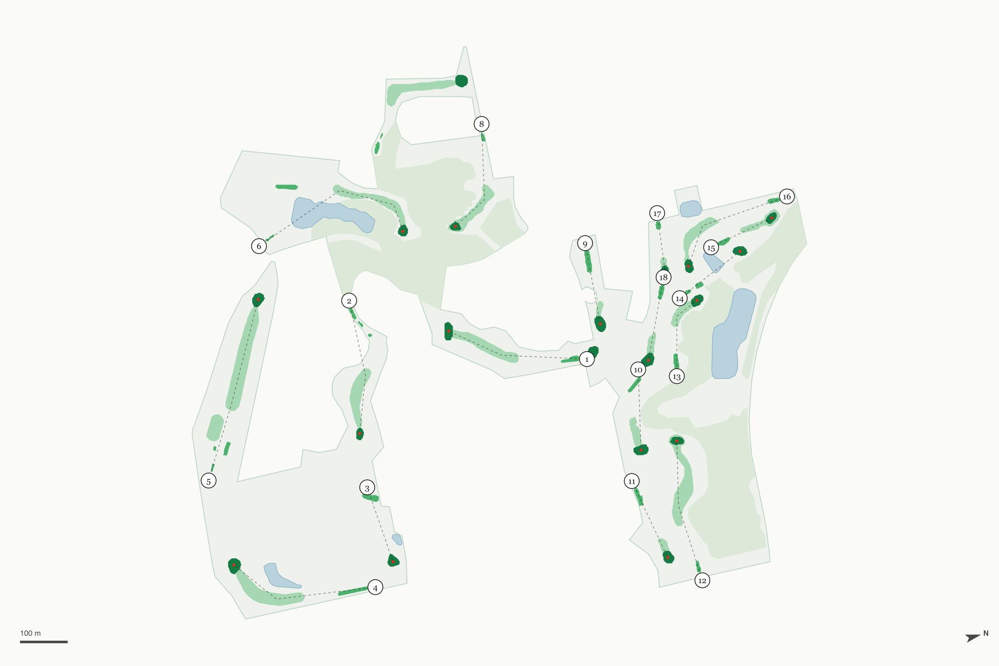 Map of Teetering Rocks Golf Course