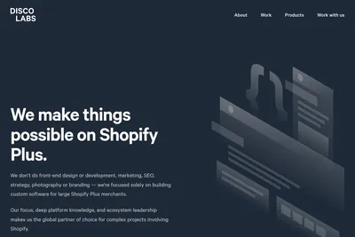 Screenshot of the Disco homepage