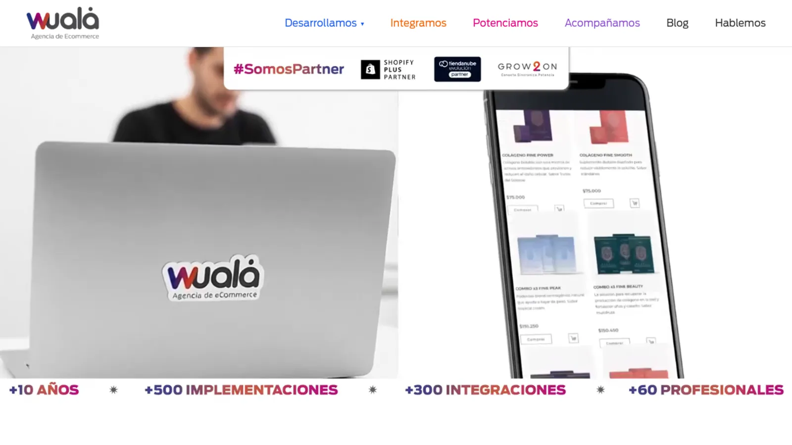 Screenshot of the Wualá homepage