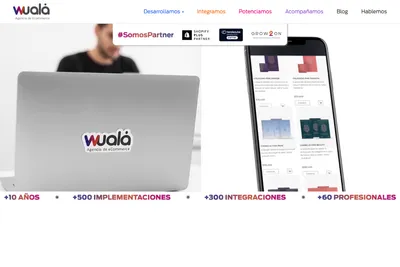 Screenshot of the Wualá homepage