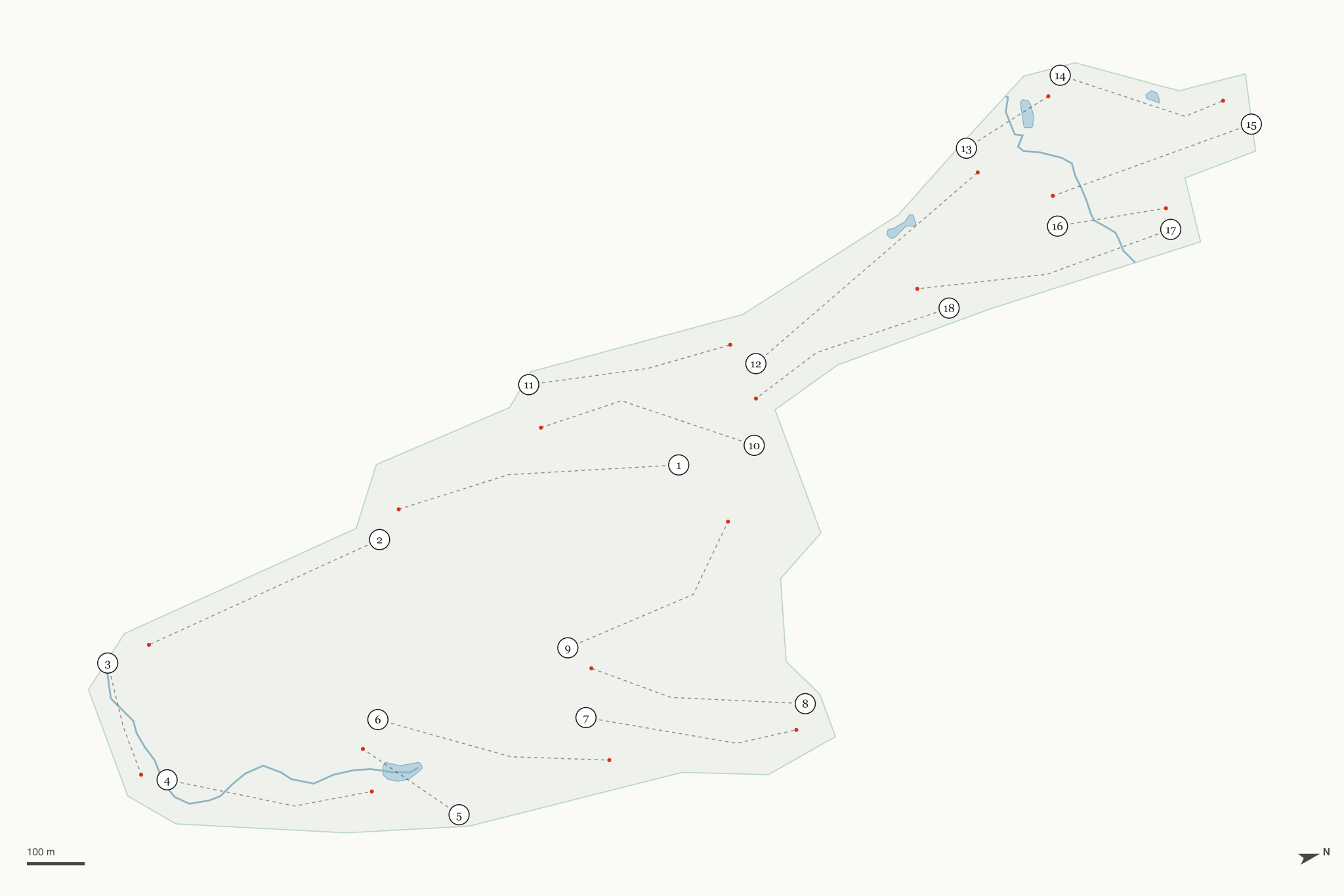 Map of Antrim Dells Golf Course