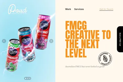 Screenshot of the Proud as Punch Studio homepage