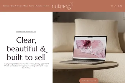 Screenshot of the Nutmeg Studio - Megan Hodson homepage