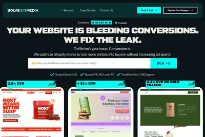 Screenshot of the Solvexmedia (CRO Specialist) homepage