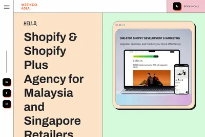 Screenshot of the Meekco Asia homepage