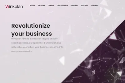 Screenshot of the Wink Plan homepage