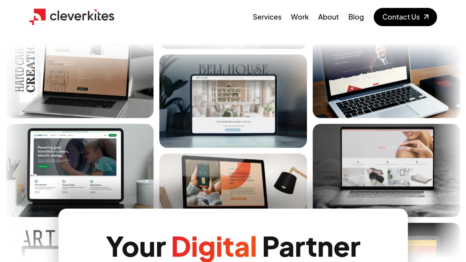 Screenshot of the Cleverkites homepage
