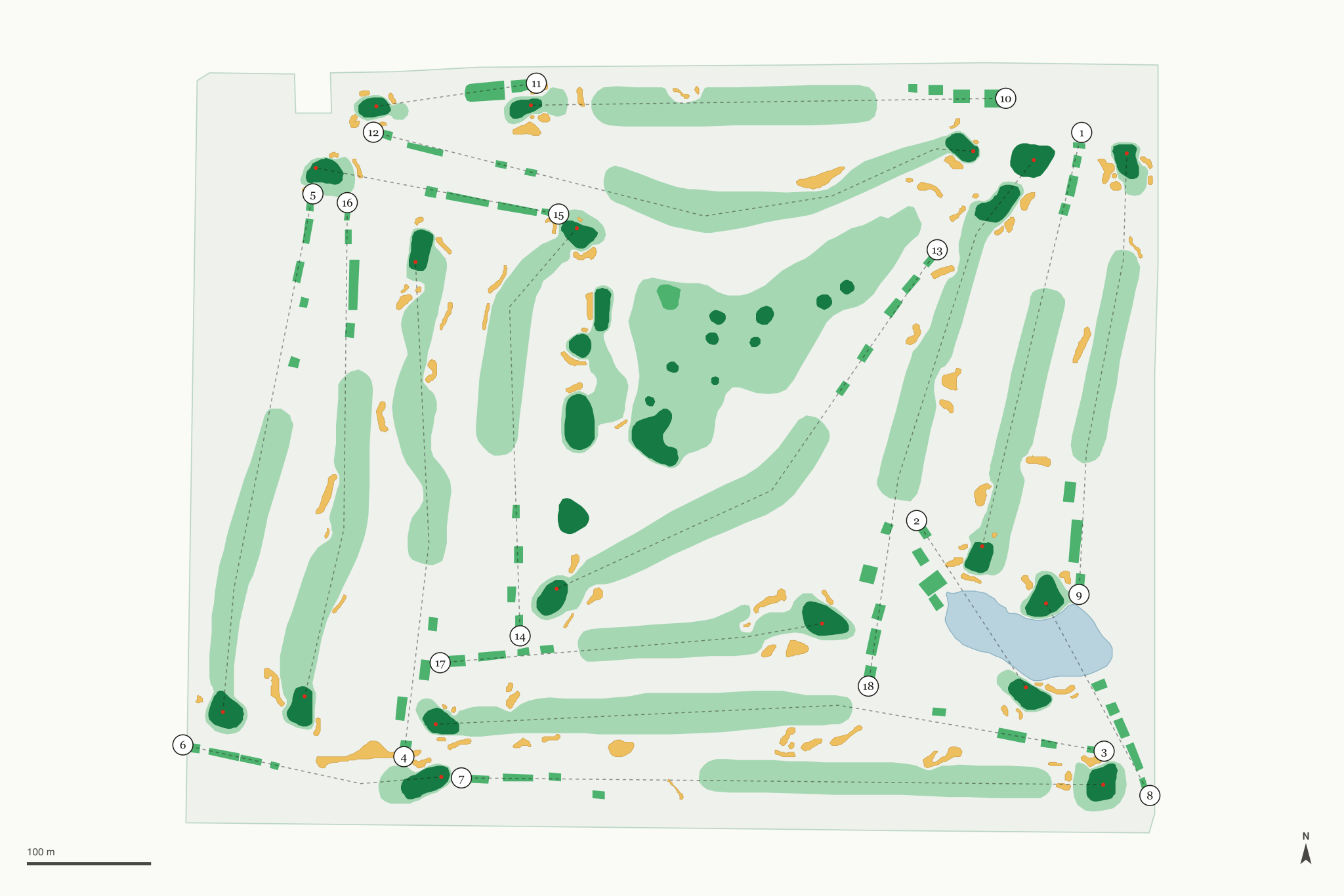 Map of Mark Bostick Golf Course