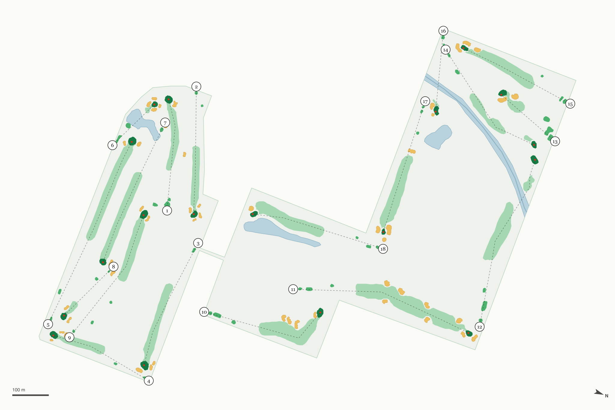Map of Elwood Golf Links
