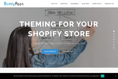 Screenshot of the Buddy Apps homepage