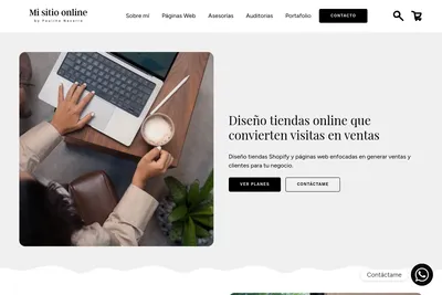 Screenshot of the Paulina Navarro | Mi Sitio Online homepage