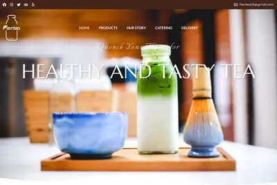 Plentea website homepage