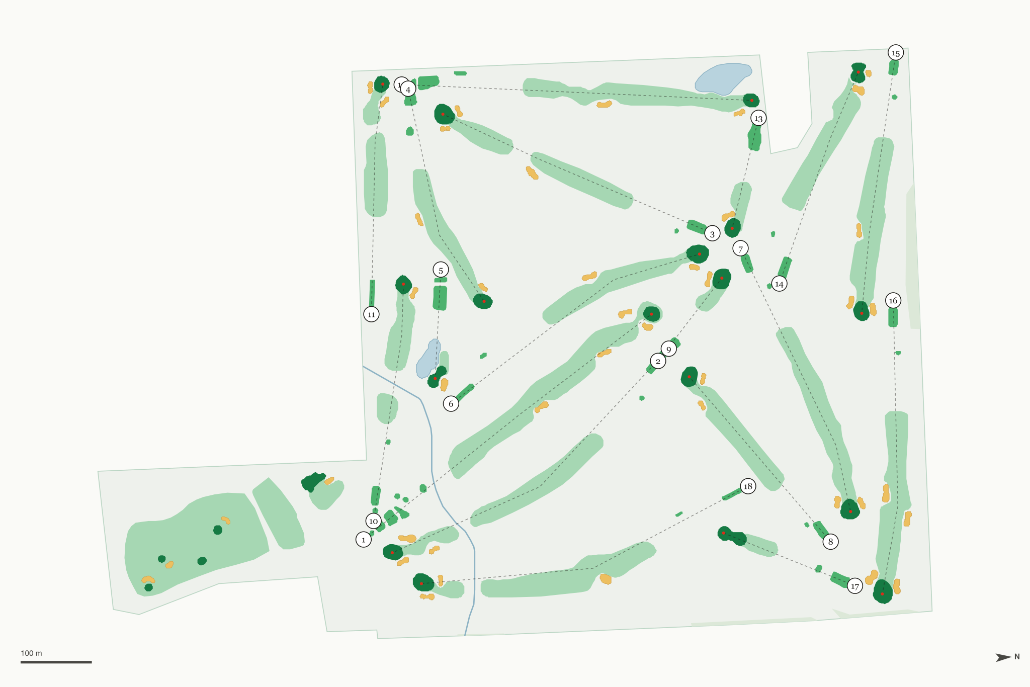 Map of Emeis Golf Course