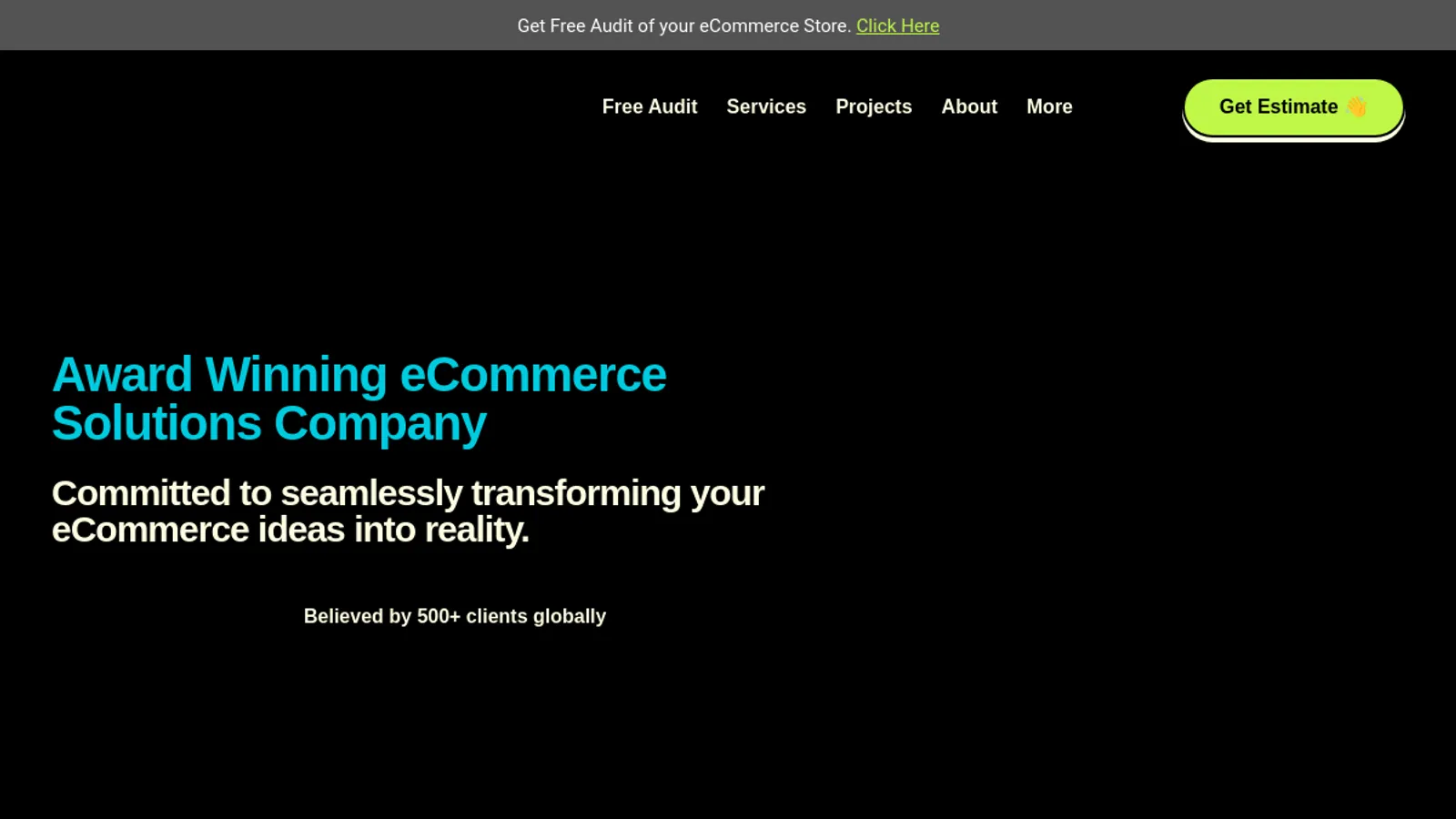 Screenshot of the Comredix homepage