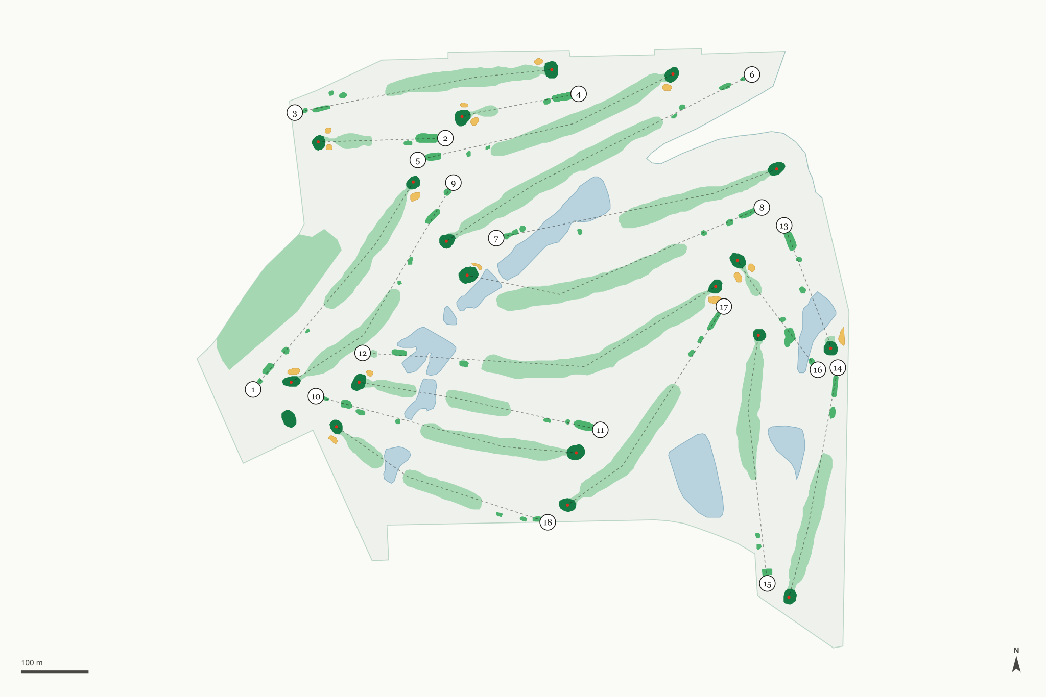 Map of Shirkey Golf Course