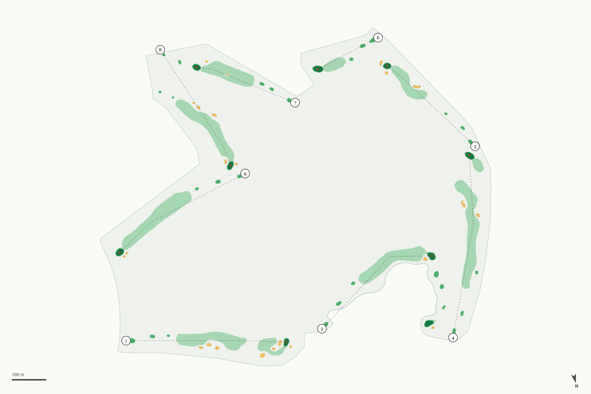 Map of Hidden Bridge Golf Club