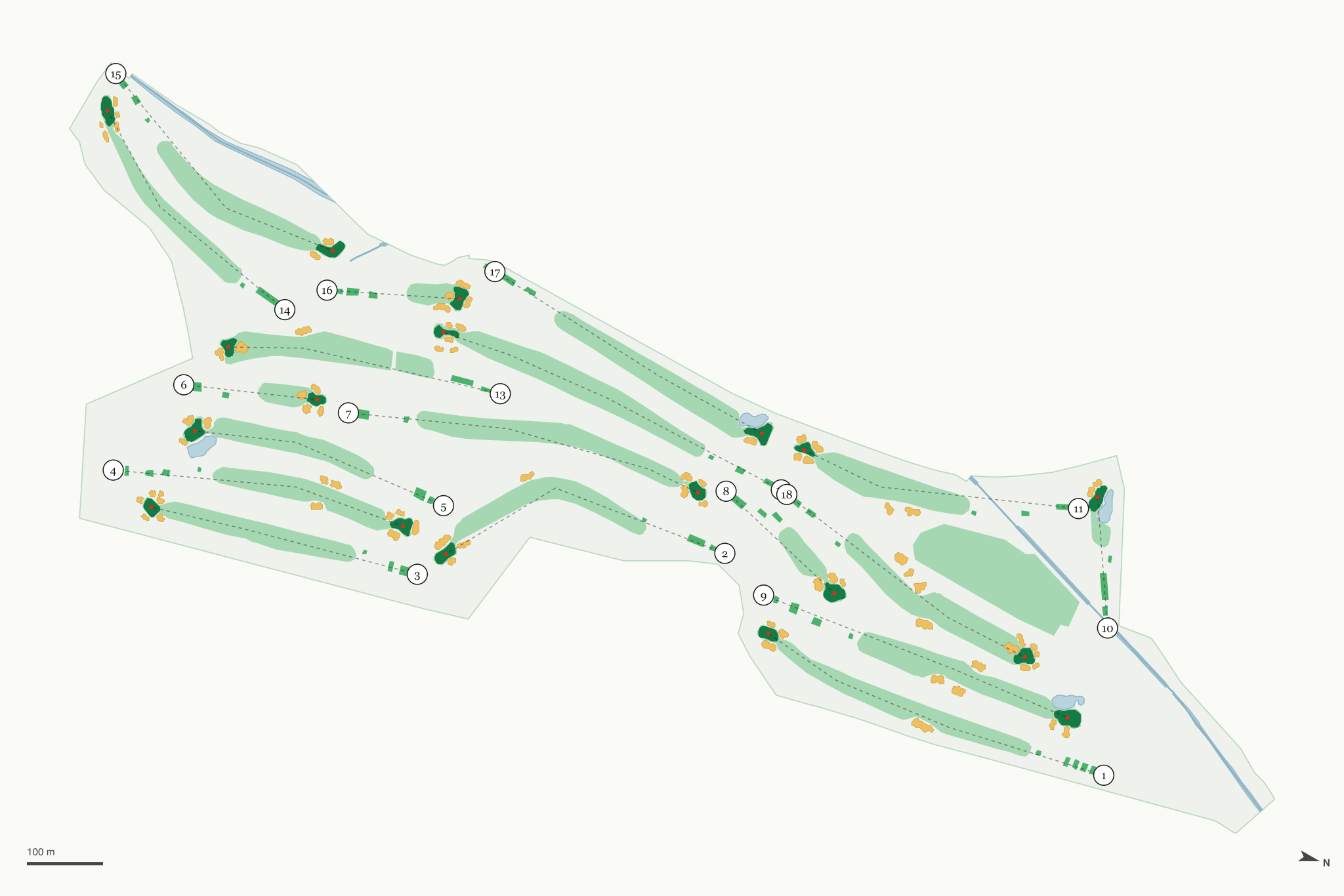 Map of El Caballero Country Club