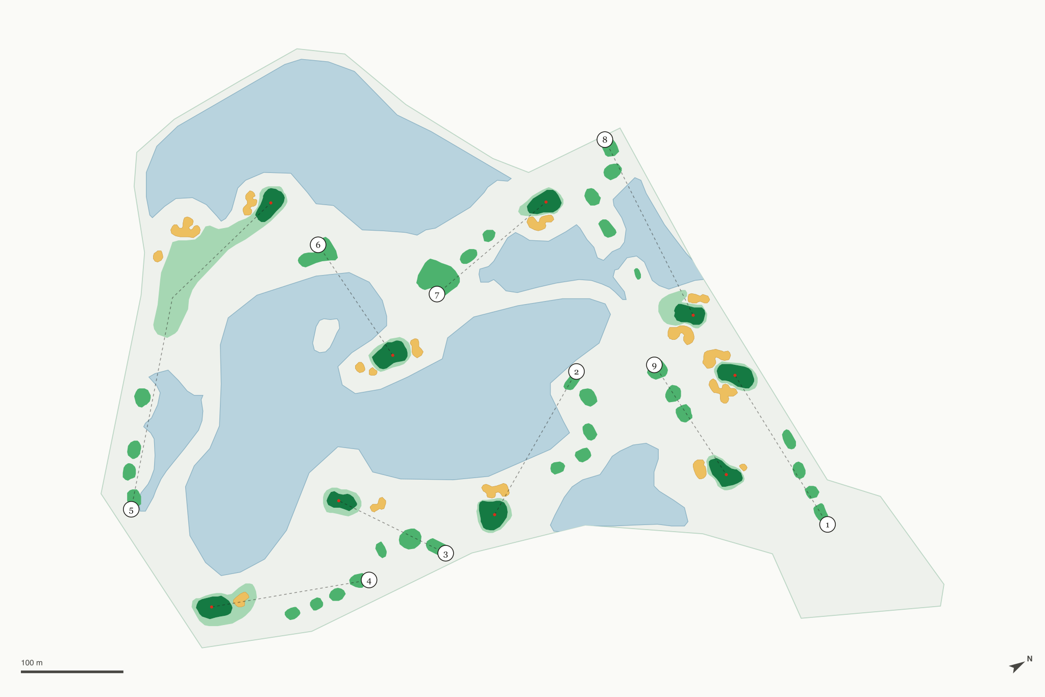 Map of Sweetgum Executive Golf Course