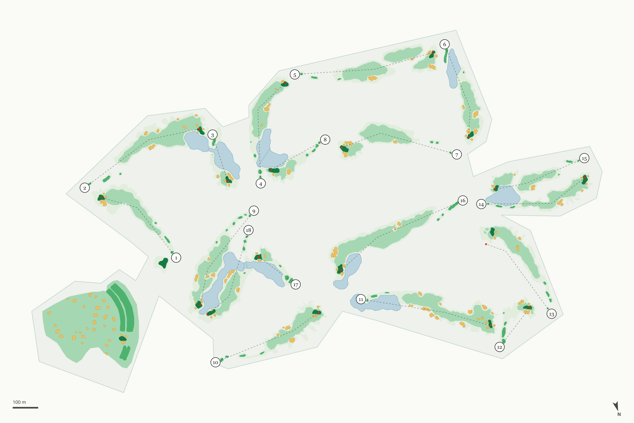 Map of Coyote Springs Golf Club