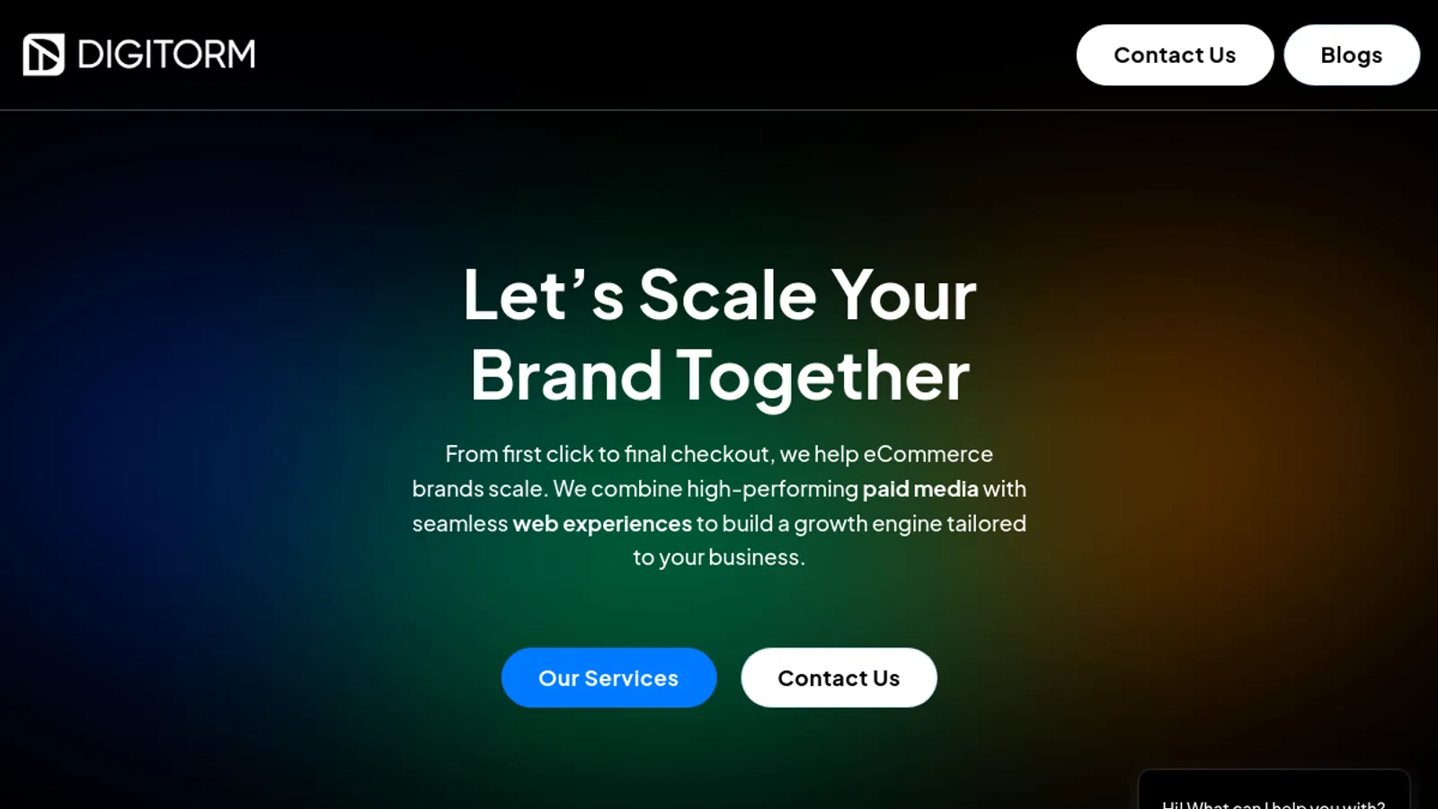 Screenshot of the DIGITORM LLC homepage