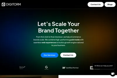 Screenshot of the DIGITORM LLC homepage