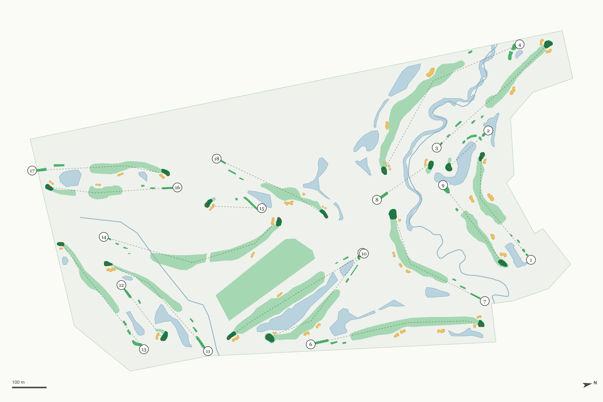 Map of Bulrush Golf Club